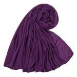 Women Big Size Cotton Jersey Hijabs Scarf Islamic Turban Shawls Trendy Muslim Hijab Solid Plain Cotton Scarves Headscarf - Image 42