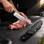 1/2 set kitchen knife set, equipped with high-end black sheath, suitable for kitchen use, a vegetable cutting and boning knife - Image 10