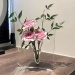 Frame Flower Vase - Clear Acrylic Vase for Flowers, Modern Art Vases for Home Decor, Decorative Vases for Desktops Bookshelf - Image 2