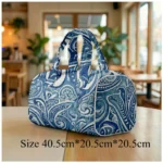Quilted Tote Bag Men Women Large Hobo Purse Boho Chic Shoulder Bag Unique Paisley Print Beach Bag Spacious Travel Tote Handbag - Image 23