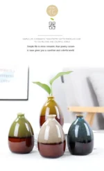 Modern Flower Vases For Homes Ceramic Vase Decoration Flower Glaze Flower Home Accessories Ceramic Craft Ornaments Green Plant - Image 18