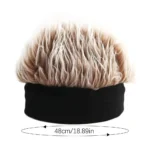 Hat with Wig Knitted Spiked Hairs Realistic Hip Hop Wig Hat Men Women Cold Weather Hats for Daily Wear Party Cosplay - Image 8