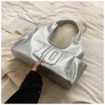 2024 New Women's Tote Bags Trendy Versatile Commuting Large Capacity One Shoulder Bag Summer Casual Solid Color Female Handbags - Image 9