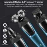 Electric Shaver for Men Facial Beard Hair Trimmer Rechargeable Portable Wet & Dry Electric Razor for Leg Chest Nose Hair Remover - Image 10