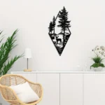 1pc Landscape Wall Art, Deer & Scene Metal Wall Art Ornaments Home Decor, Metal Wall Art, Home Decor Art Wall Ornaments - Image 11