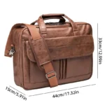 Travel Messenger Briefcase Crossbody Bag Business 16in Laptop Bags Outdoor Hiking Single Shoulder Backpack PU Weekend Handbag - Image 6