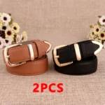 Women's Trousers Belt  Leather Trend White Belt Fashion High Quality Trouser Belts Solid Vintage Pin Buckle Ladies Strap LB2146- - Image 14