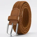 Trendy Casual Stretch Canvas Braided Belts Versatile Hole-free Elastic Belt Student Pants Belt For Women Man - Image 11