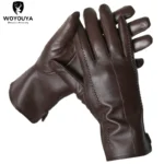 Touch Screen Leather Gloves, High-End Leather Gloves Women, Genuine Leather Winter Gloves, Keep Warm Women's Leather Gloves-2226 - Image 2