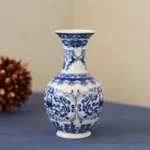 Ceramics Flower Vase Decoration Home Blue And White Vases For Wedding Decor Living Room Ornaments Table Desktop Retro Art Crafts