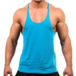 Men's Sports Gym Fitness Tank Top Y Back Fitness Lightweight Shoulder Strap Muscle Fit Tight Fitness Limit T-shirt - Image 16