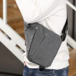 Chest Bags Crossobdy Bags for Men Waterproof Male Multifunction Cross Body Messenger Bag Single Shoulder Grey Fanny Pack Sac - Image 6