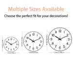 Modern Round Wall Clock Wooden Grain Non-Ticking Wall Clock for Living Room Bedroom Kitchen Office Home Decor Minimalist Style - Image 6