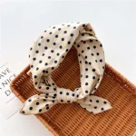 Floral Polka Dot Square Scarf Cotton Scarves Headband Headscarf Decoration Women Flower Kerchief Neckerchief Head Wrap Bandanas - Image 68