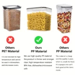 Cereal Containers Storage Set of 2/3/4  （2.5L 84oz）, Airtight Food Storage Containers for Kitchen & Pantry Organization, Cereal - Image 5