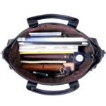 Genuine Leather Men's Brifecase 15 Inch Laptop Bags Simple Cowhide HandBag Vegetable-tanned Leather Fashion Casual Style - Image 6