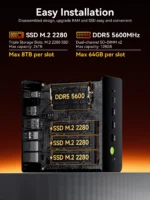 GMKtec Mini PC K12 Nucbox AMD Ryzen™ 7 H 255 WiFi 6 BT 5.2 Dual 2.5G LAN OCulink Desktop Computer - Image 6