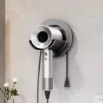 Plastic Hair Dryer Rack Wall Mounted Self-adhesive Blow Dryer Holder Hanging Organizers Bracket Without Drilling Hair Dryers ABS