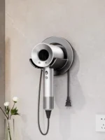 Plastic Hair Dryer Rack Wall Mounted Self-adhesive Blow Dryer Holder Hanging Organizers Bracket Without Drilling Hair Dryers ABS