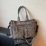 Large capacity Tote Bags for Women Shoulder Side Bag Fashion Space cotton Shopping Bags Multi-pocket Messenger Bag Lady Handbags - Image 36