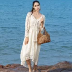 Handmade Woven Beaded Handbag For Women Exquisite Hollow-out Wooden Beaded Shoulder Bag Female Beach Bag - Image 16