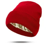 Women's Hats for Autumn&Winter-Comfortable Stylish Versatile Warm-Keeping Hairstyle-Protecting Knitted Satin Woolen Hats - Image 14