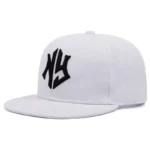 Men's and women's flat brimmed hatsStreet Embroidery Letter NYHip hop flat brimmed hat with adjustable styleFashionable - Image 10