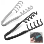 Anti‑Slip Hair Parting Clip, Soft Rubber Hair Styling Sectioning Tool, Men Women Hair Posi tioning Clip for DIY Hairstyle Barber
