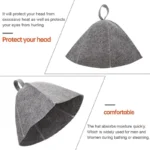 Sauna Hats, Sauna Caps Sauna Hats Sauna Accessories Felt Sauna Cap for Men and Women Home Sauna Steam Cap for Steam Room - Image 12
