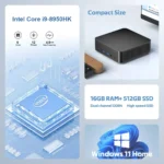 Mini Computer Intel Core i9 8950HK 16GB DDR4  1/2TB SSD PC  Windows 11 UHD Graphics Mini PC  4K HD Mini Gaming Pc Desktop - Image 8