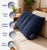 Triangular Travel Pillow Inflatable Office Neck Lumbar Support Pillow Thickened Flocking Leg Rest Pillow for Air Travel - Image 16