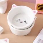 Pet Supplies Ceramic Cat Bowl Creative Cute Dog Food Feeding Basin Multi-use Slanted Mouth Pet High Foot Bowl Kitten Puppy - Image 11