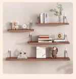 Simple No-Punch Wall Shelf For Books, Decorations, Dolls, Wall Display For Study, Living Room, Hanging Organizers - Image 37