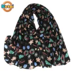 Christmas Style Cartoon Printed Scarves, Women's Seasonal Scarves, Scarves, Large Shawls, Multi-color Fashionable Scarves - Image 5