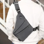 Chest Bags Crossobdy Bags for Men Waterproof Male Multifunction Cross Body Messenger Bag Single Shoulder Grey Fanny Pack Sac - Image 5