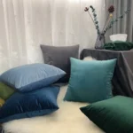 pillow, Velvet covered with 60x60 cm super soft pillow, used for sofa throwing, shining decoration, living room pillow - Image 3