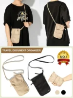 Travel document bag Lightweight multi-functional storage bag Passport holder mobile phone storage Waterproof anti-theft bag - Image 5
