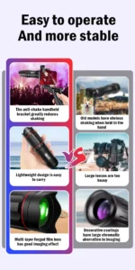 25X Phone Telephoto Lens Kit Phone Holder Portable Tripod Stabilizer Highpower Zoom Concerts Contest Outdoor Observation Animal - Image 11