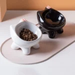 Cat Supplies Bow-Tie High-Leg Cat Bowls Large-Diameter Anti-Slip Dog Feeder Dish Cute Neck Protection Pet Food Bowls Home - Image 19