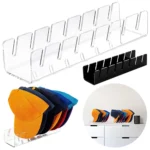 Hat Holder for Baseball Caps Acrylic Hat Organizer for 7 Baseball Caps No Install Hat Rack for Bedroom Closet Dresser - Image 2