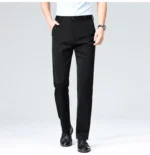 High-stretch fabric men's business trousers suitable for all seasons, featuring an elastic waistband and classic office/work for - Image 13