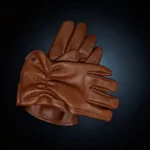 Brown Leather Work Gloves for Cutting/Motorcycle/Farm,Cowhide Work Gloves with faded effect for men - Image 5