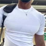 Men's Muscle Enhancing Slim Fit Long Sleeve Workout T-Shirt, Breathable Athletic Top for Gym Training Outdoor - Image 4