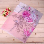 New Peony Flower Women's Printed Chiffon Long Scarves Wholesale Yiwu Autumn and Winter Scarves Small Scarves - Image 17