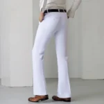 Flared Trousers For Men Slim Fit Wide Leg Man Suits Pants Tressed Business Fluid Bell Mouth Gray Draped Social Tailoring Luxury - Image 3