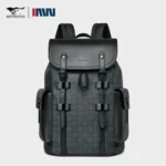 Septwolves High Quality Business Printed Leather Backpack Man Designer Drawstring Flip Monogram Laptop Bags Print Work Rucksack - Image 3