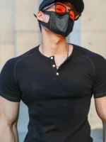 T Shirt Men Casual Short Sleeve Muscle Joggers Bodybuilding Tshirt Male Gym Fitness Tops Tee Streetwear Slim Fit Summer T-shirt - Image 5
