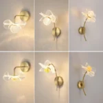 LED Wall Lamp Modern Luxury Flower Shaped Decorative Light Bedroom Bedside Study Dining Room Living Room Background Wall Lamp - Image 2