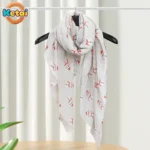 Christmas Style Cartoon Printed Scarves, Women's Seasonal Scarves, Scarves, Large Shawls, Multi-color Fashionable Scarves - Image 6