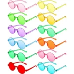 Festival Fashion Sunglasses Circular Sunglasses Trendy Ocean Sunglasses Colorful Sunglasses For Parties Candy-Colored Glasses